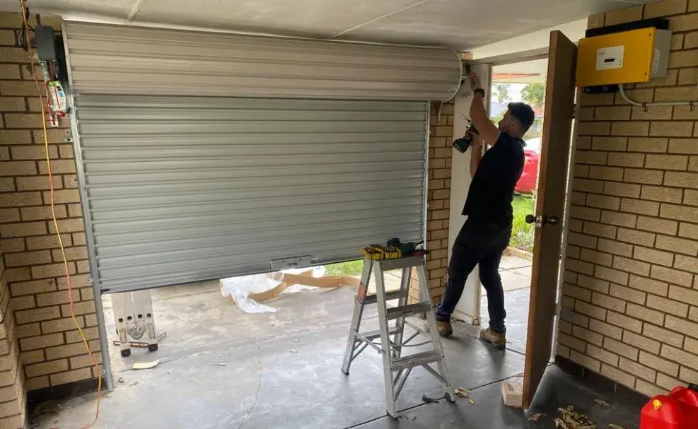 Garage door on a residential property